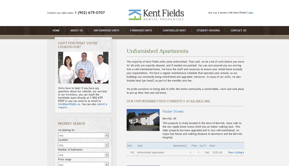 Kent Fields Property Rental Website