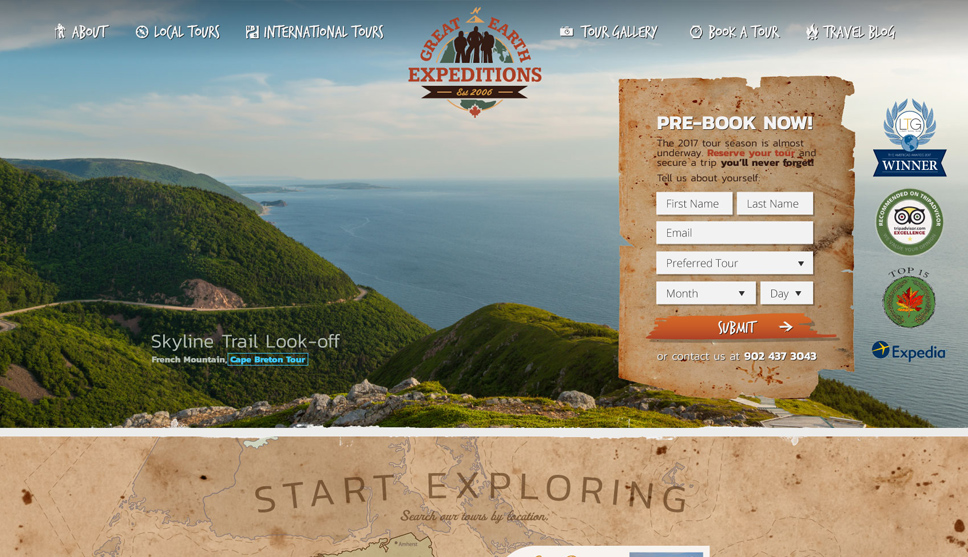 Great Earth Expeditions Website